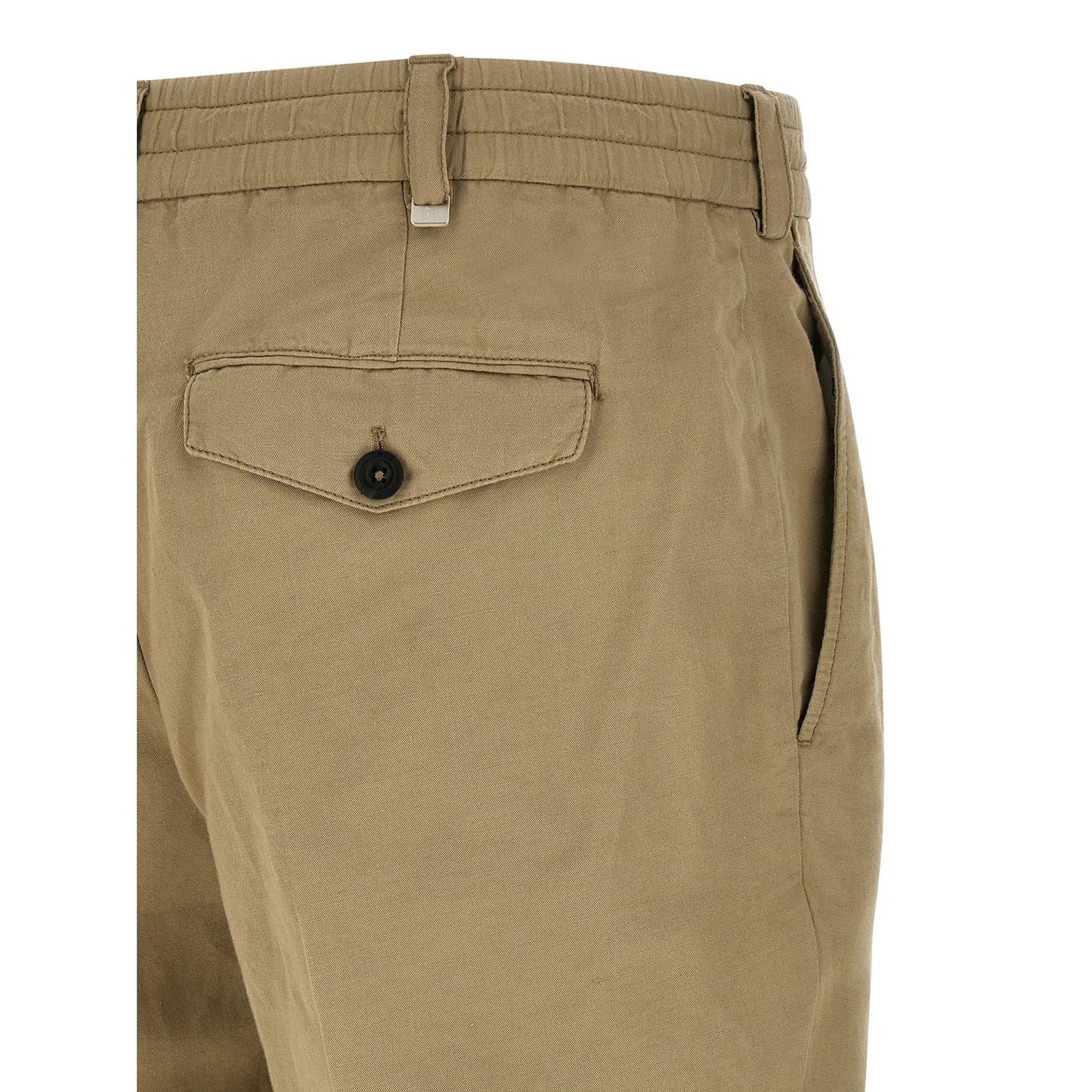 PT Torino Beige Linen Casual Pants
