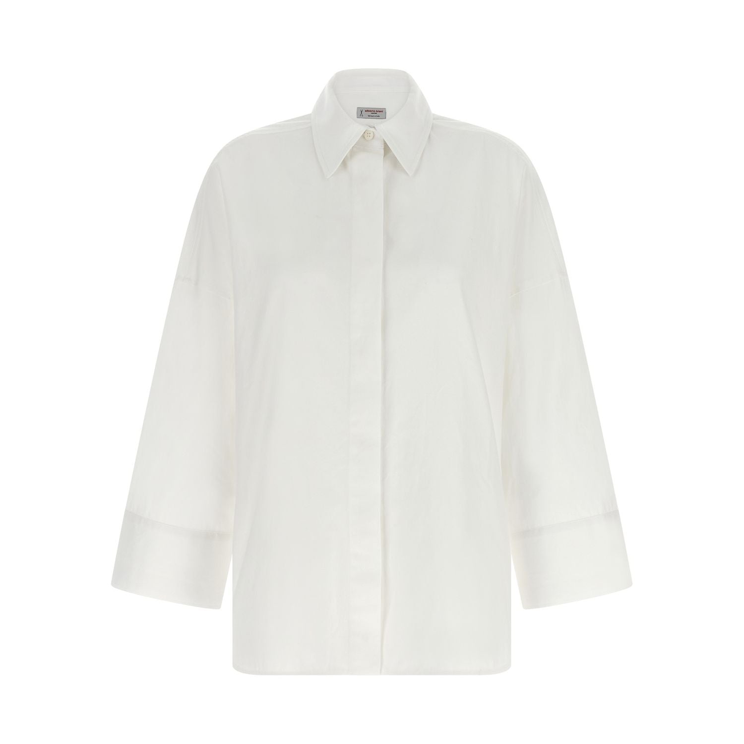 Alberto Biani White Cotton Blouse