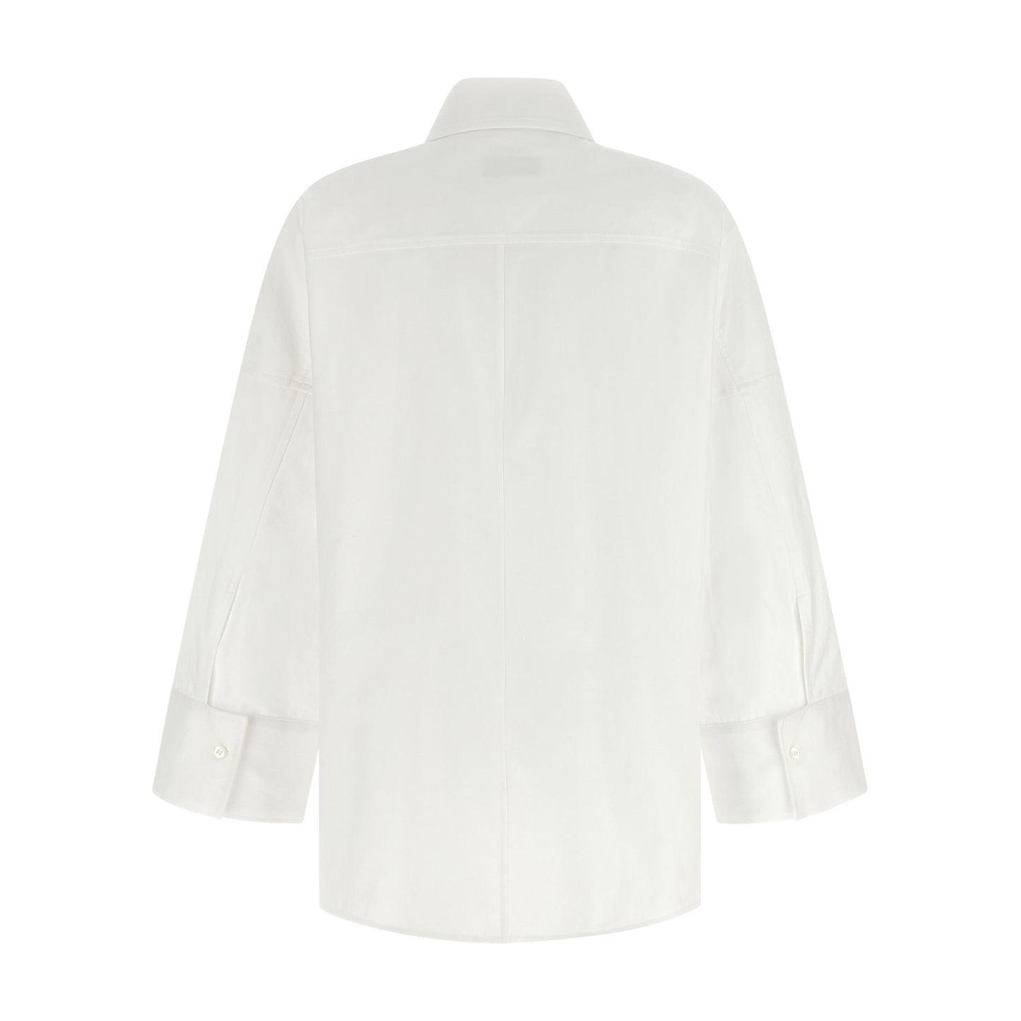 Alberto Biani White Cotton Blouse