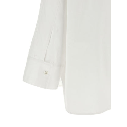 Alberto Biani White Cotton Blouse