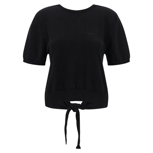 Ganni Black Organic Cotton Cardigan