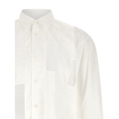 Comme Des Garçons White Cotton Blouse