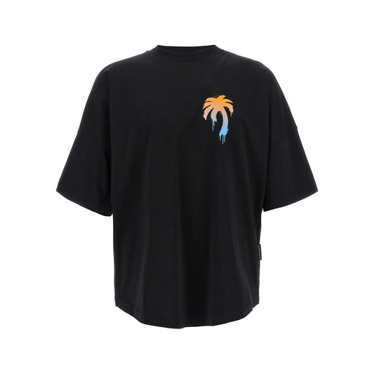 Palm Angels Black Cotton T-Shirt