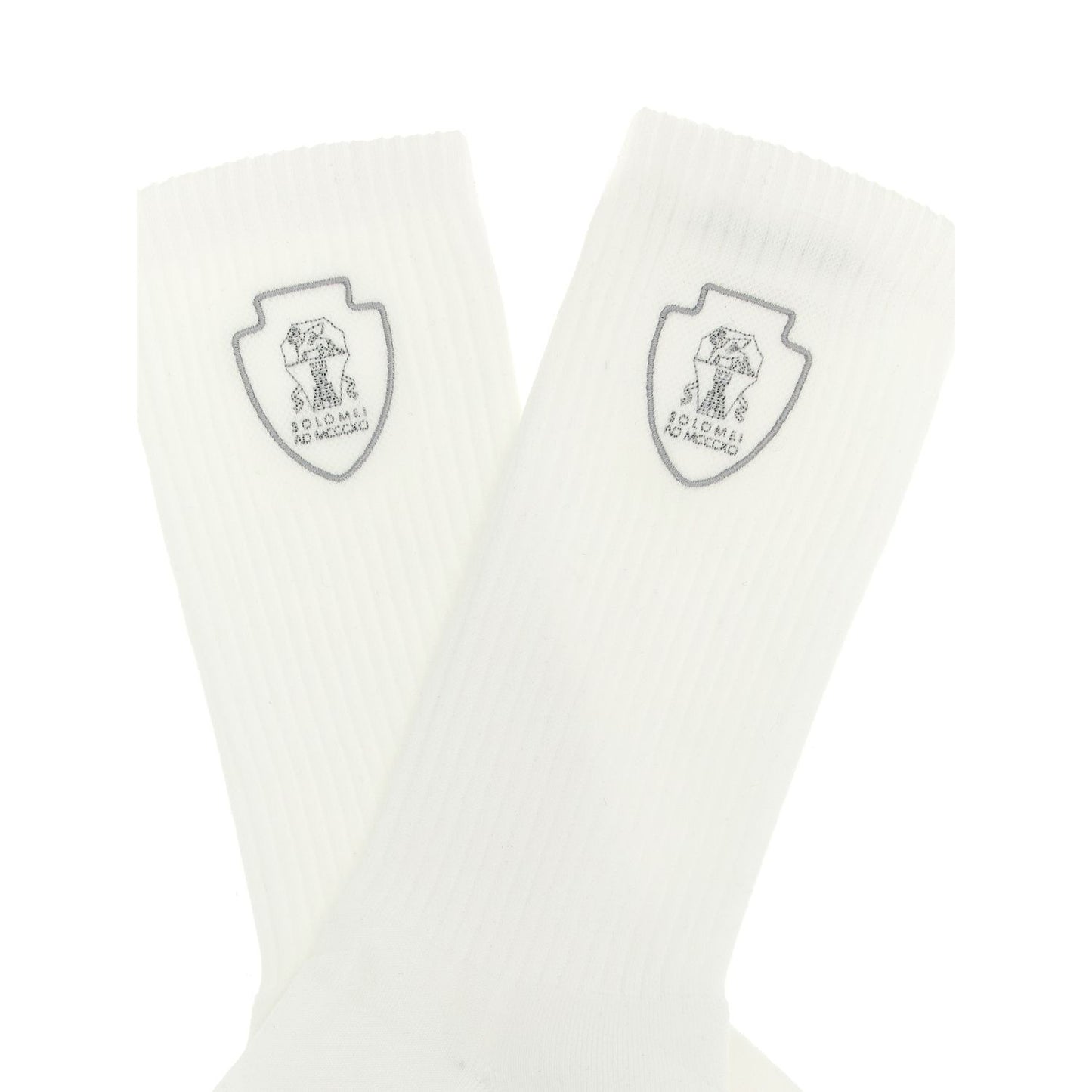 Brunello Cucinelli White Cotton Socks