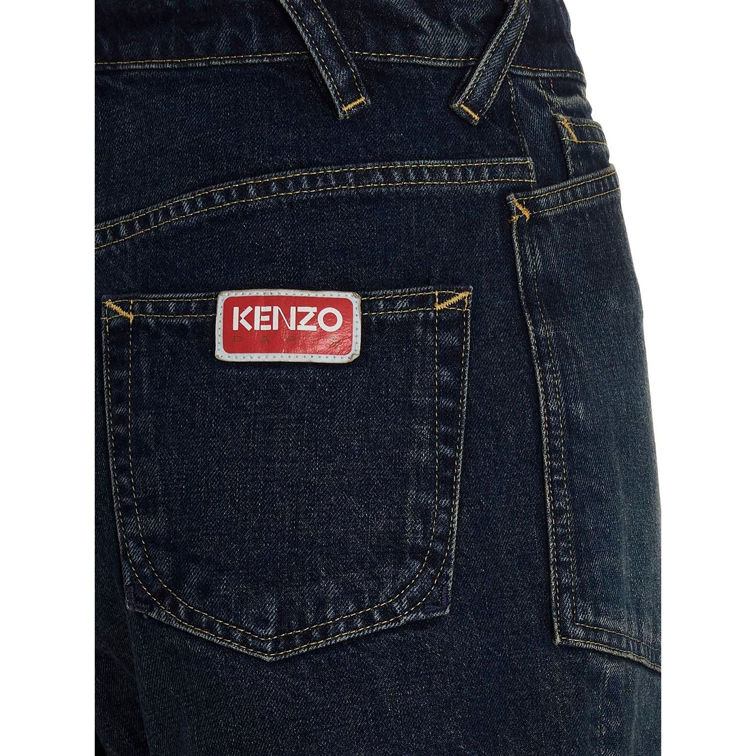 Kenzo Blue Cotton Bermuda Shorts