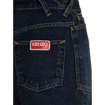 Kenzo Blue Cotton Bermuda Shorts