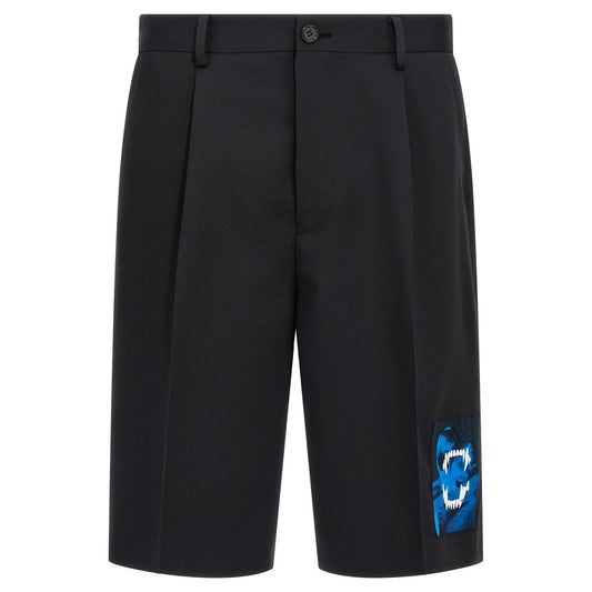 Undercover Black Polyester Bermuda Shorts