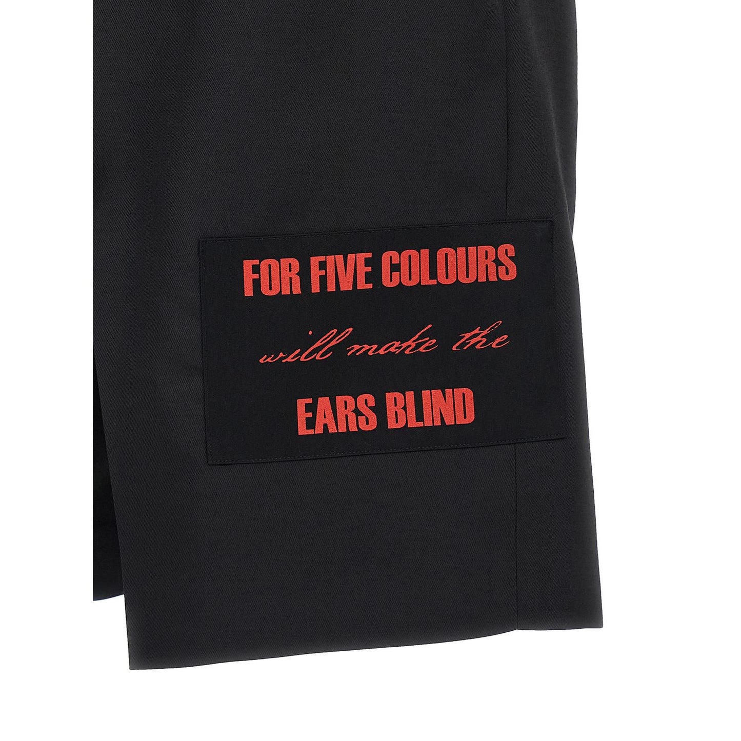 Undercover Black Polyester Bermuda Shorts