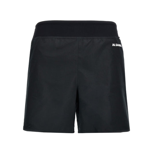 Jil Sander Black Polyester Bermuda Shorts