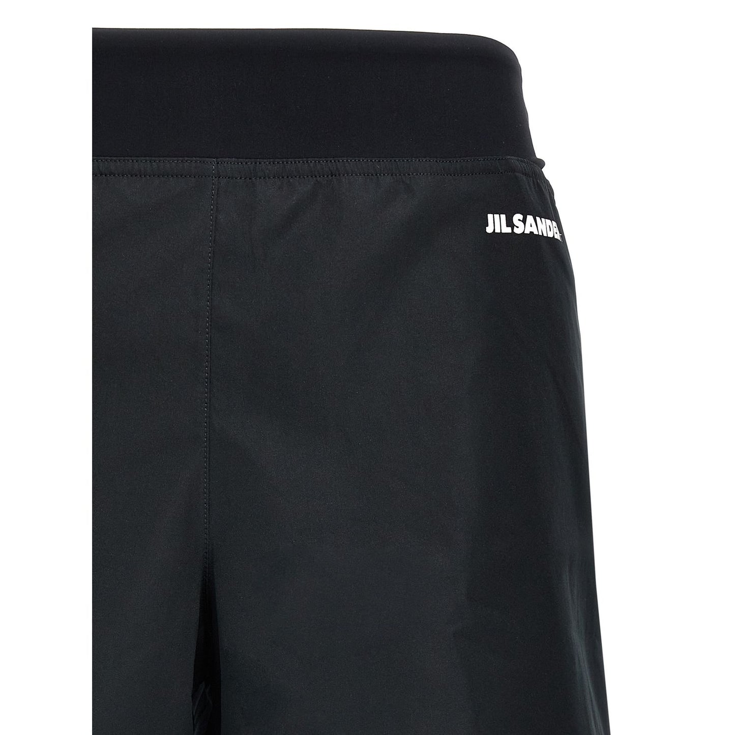 Jil Sander Black Polyester Bermuda Shorts
