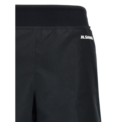 Jil Sander Black Polyester Bermuda Shorts
