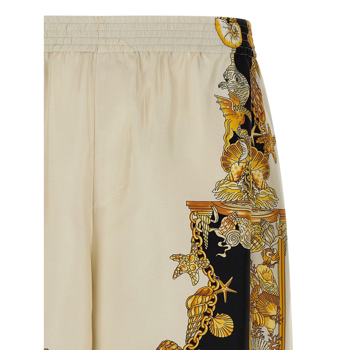 Versace Multicolor Silk Bermuda Shorts