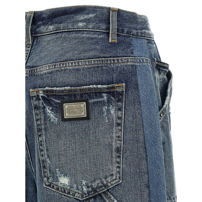 Dolce & Gabbana Blue Cotton Bermuda Shorts