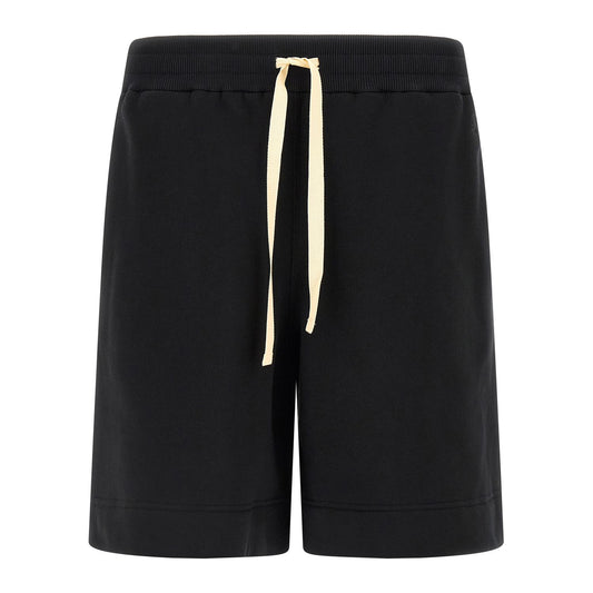 Jil Sander Black Cotton Bermuda Shorts