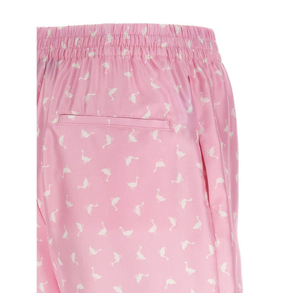 Moschino Multicolor Silk Bermuda Shorts