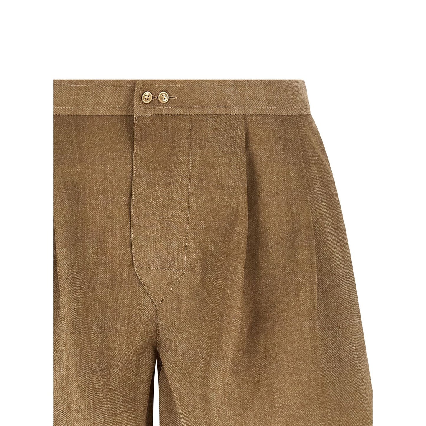 Ermanno Scervino Beige Polyester Bermuda Shorts