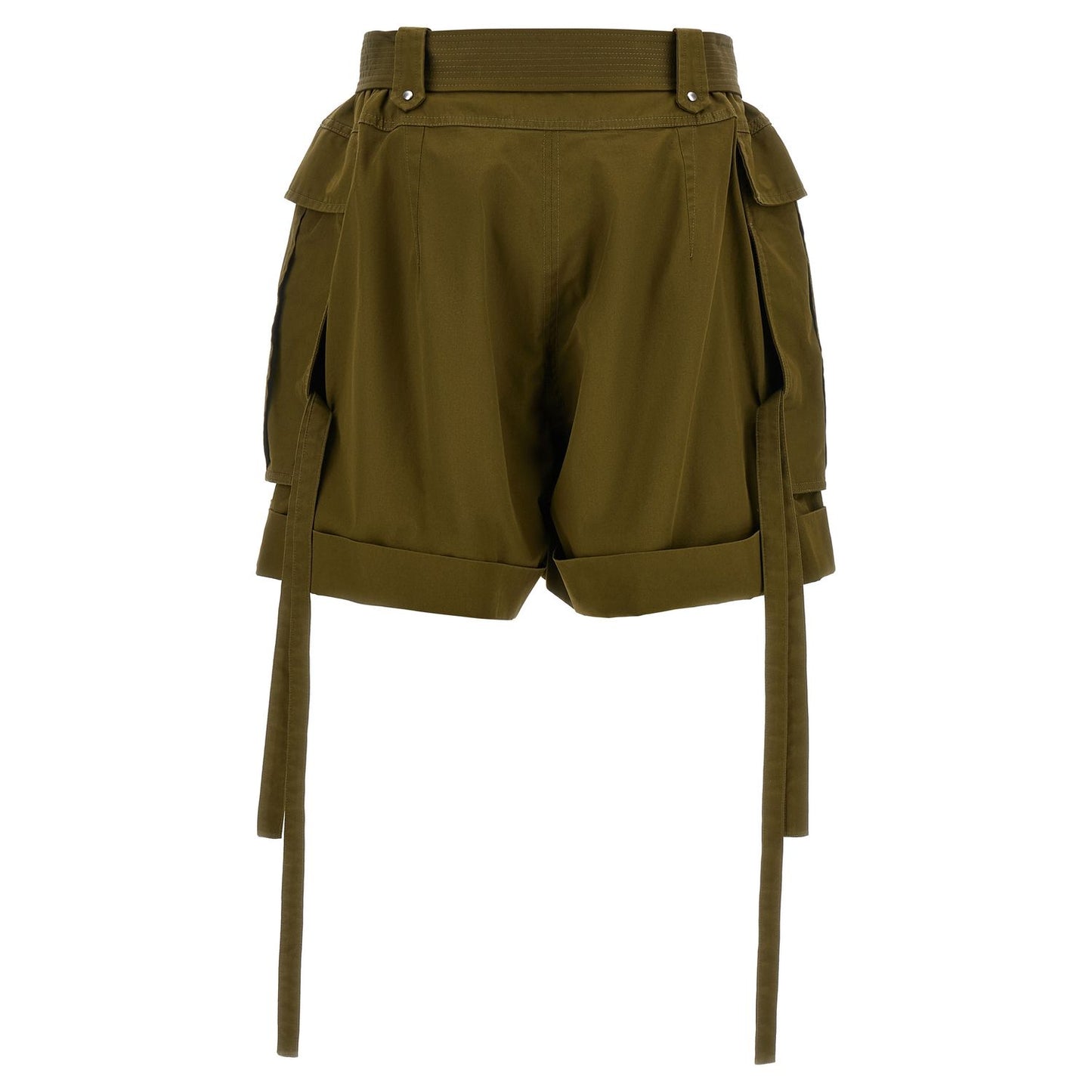 Alexander McQueen Bicolor Cotton Bermuda Shorts