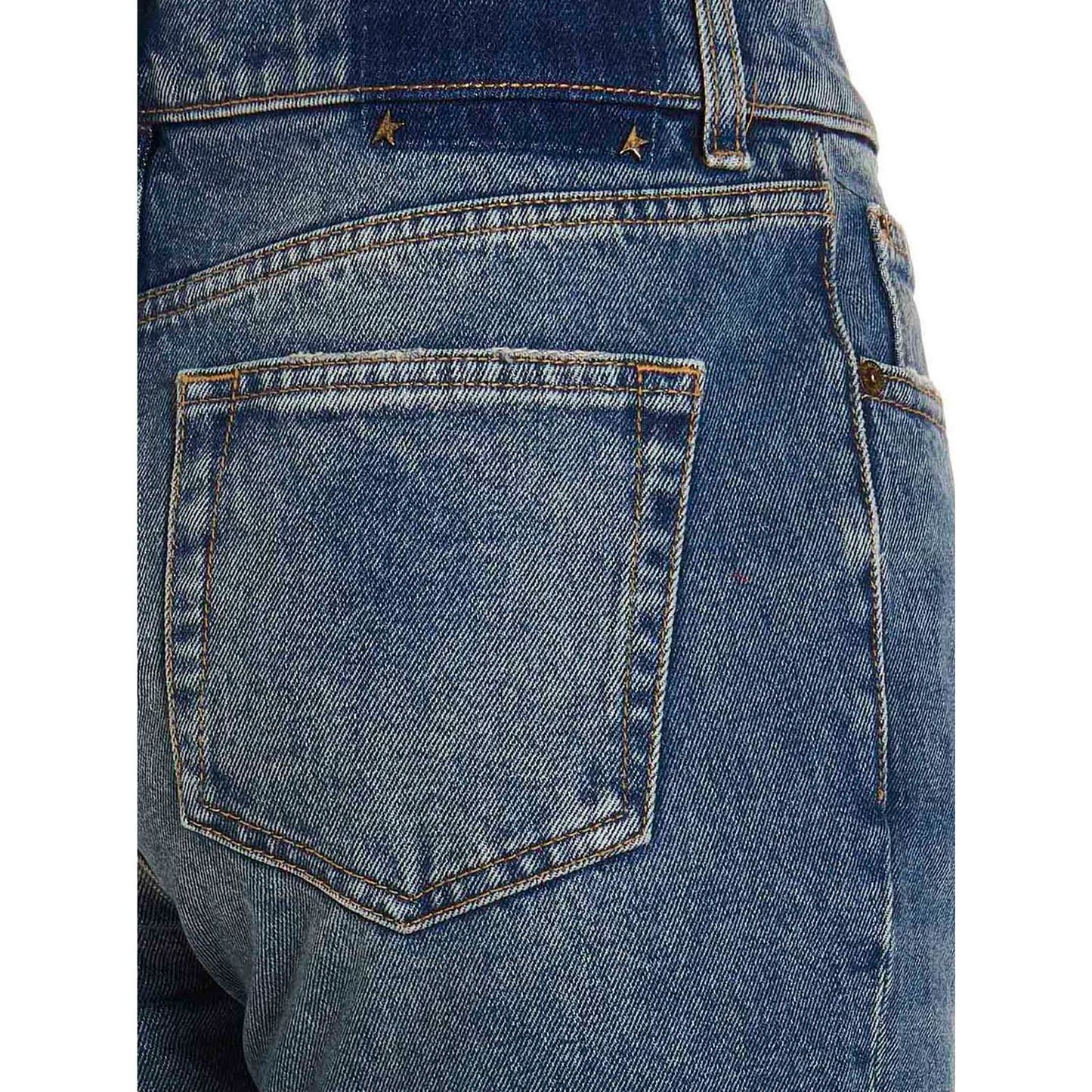 Golden Goose Blue Cotton Flared Jeans