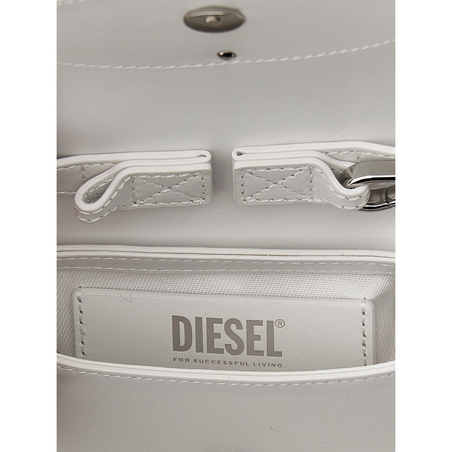 Diesel White Cowhide Handbag