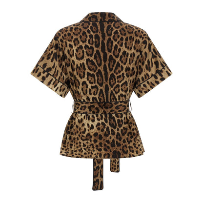 Dolce & Gabbana Brown Silk Blouse