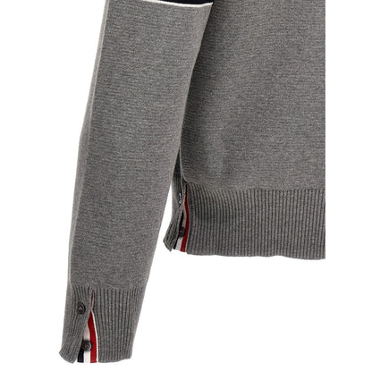 Thom Browne Gray Cotton Cardigan