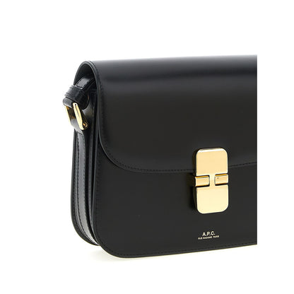 A.P.C. Black Cowhide Crossbody Bag
