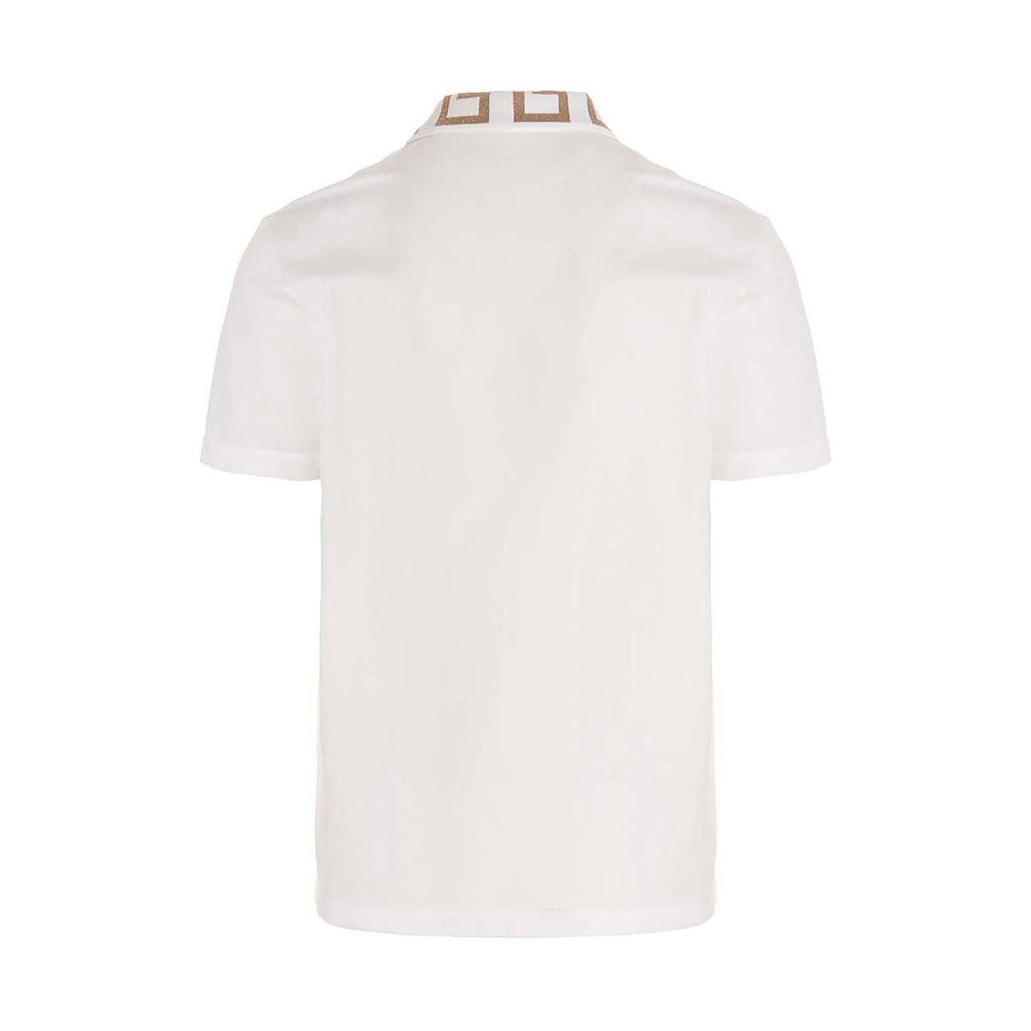 Versace White Cotton Polo Shirt