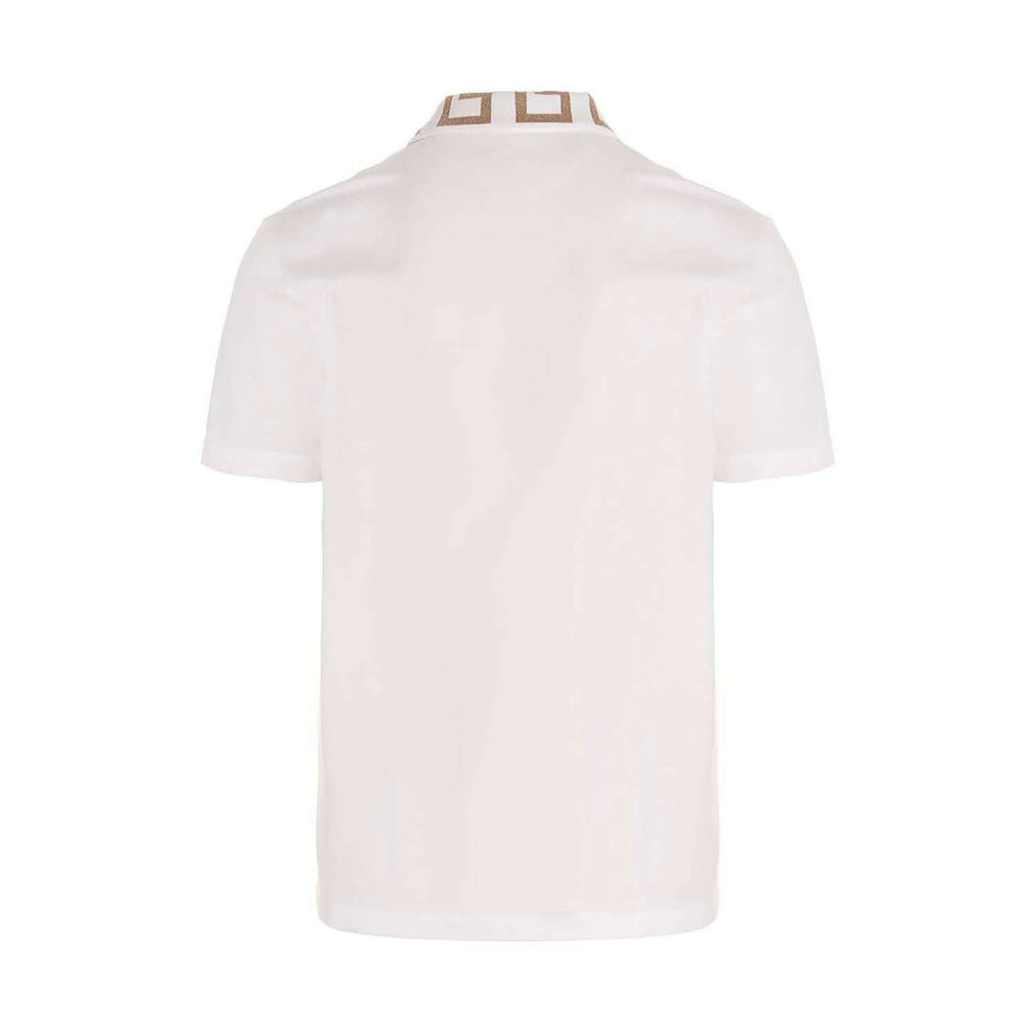 Versace White Cotton Polo Shirt