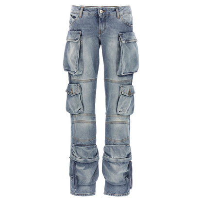 The Attico Blue Cotton Jeans Denim