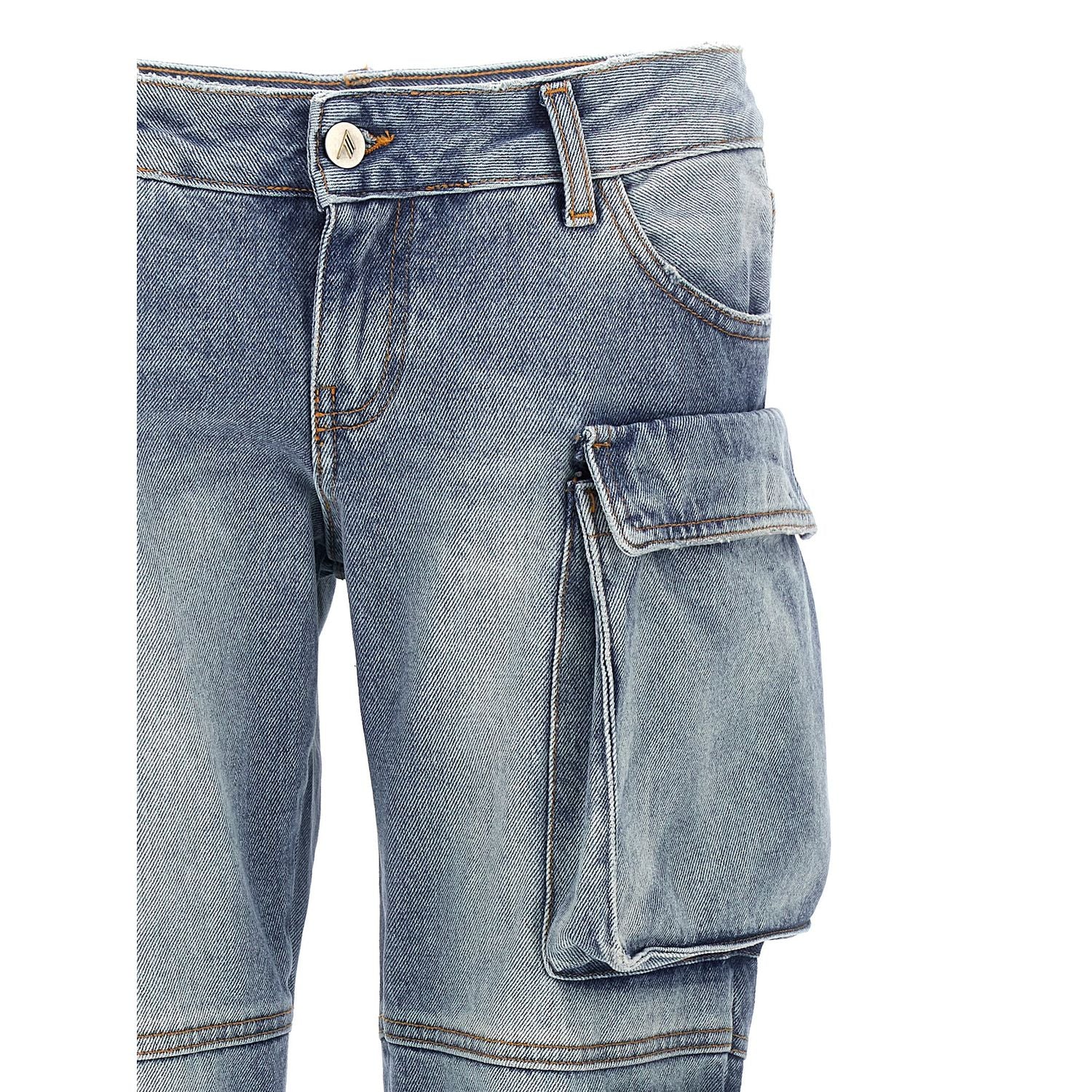 The Attico Blue Cotton Jeans Denim