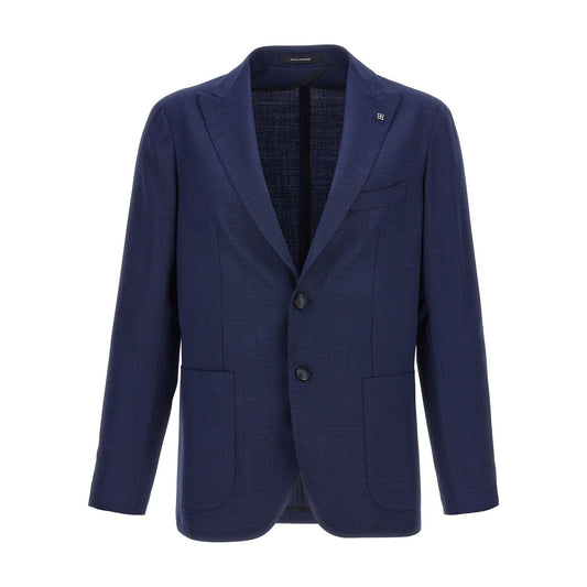 Tagliatore Blue Virgin Wool Blazer