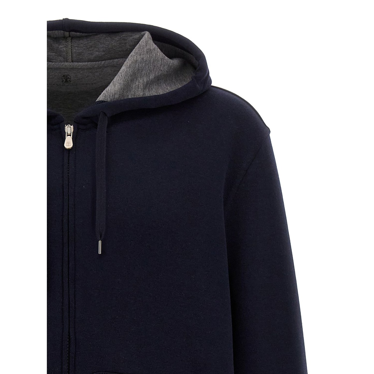 Brunello Cucinelli Blue Cotton Sweatshirt