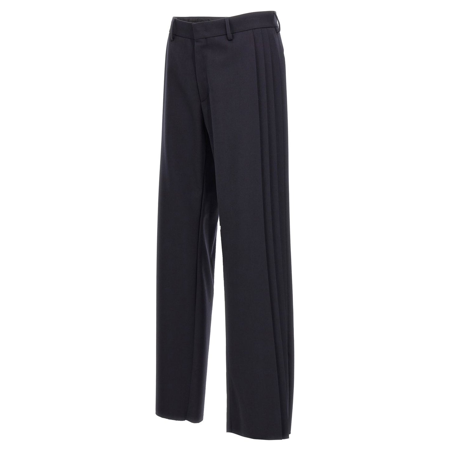 Fendi Blue Polyester Casual Pants