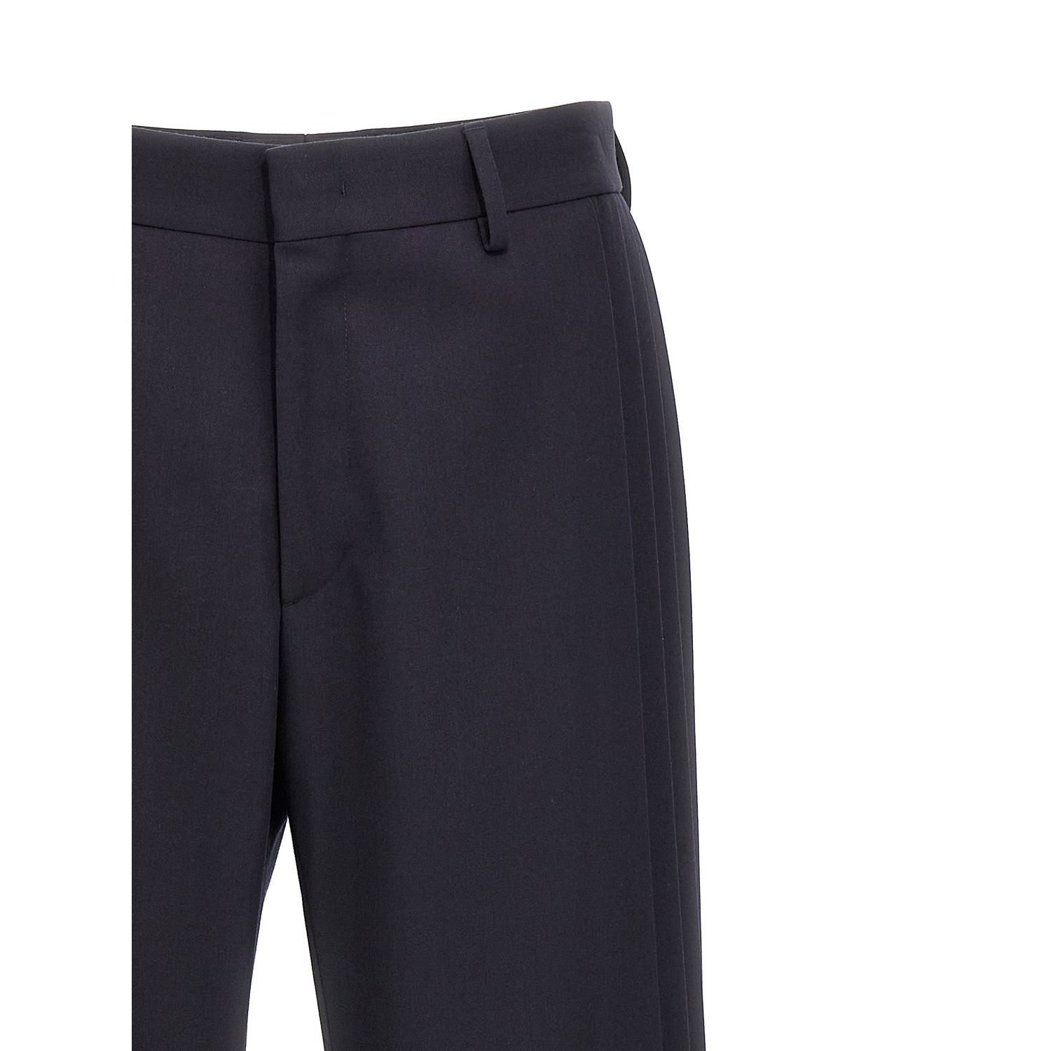 Fendi Blue Polyester Casual Pants