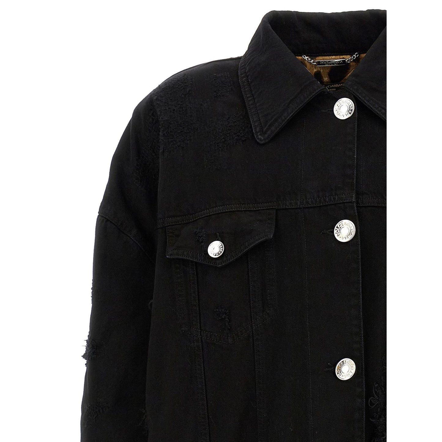 Dolce & Gabbana Black Cotton Denim Jacket