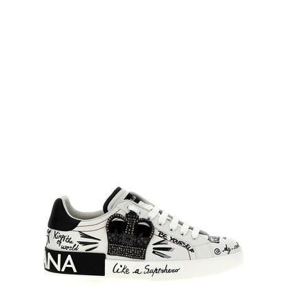 Dolce & Gabbana Bicolor Calfskin Sneakers