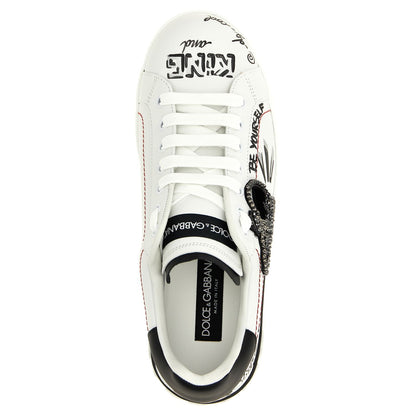 Dolce & Gabbana Bicolor Calfskin Sneakers