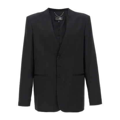 MM6 Maison Margiela Black Polyester Blazer