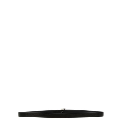Saint Laurent Black Leather Regular Belt