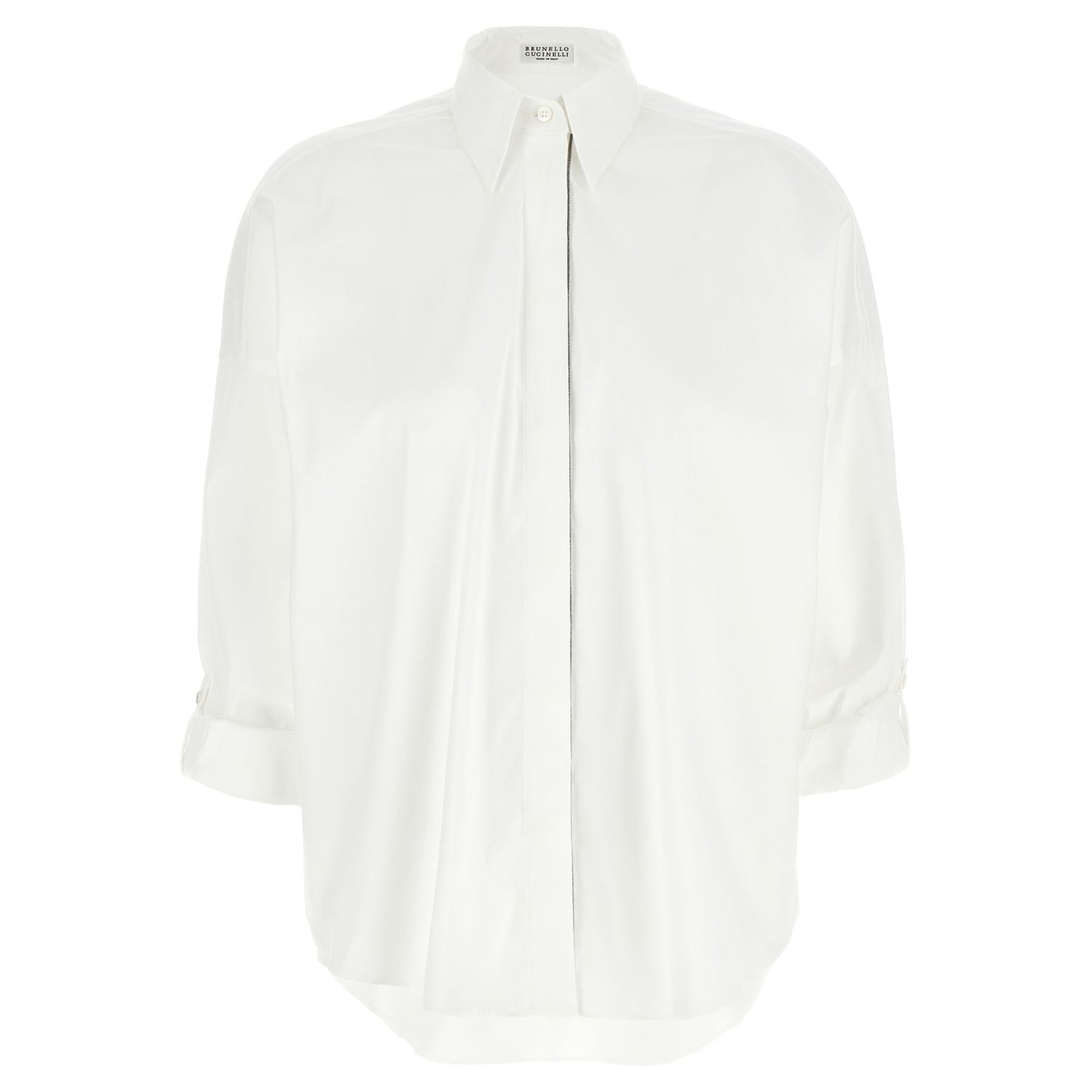 Brunello Cucinelli White Cotton Blouse