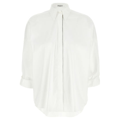 Brunello Cucinelli White Cotton Blouse