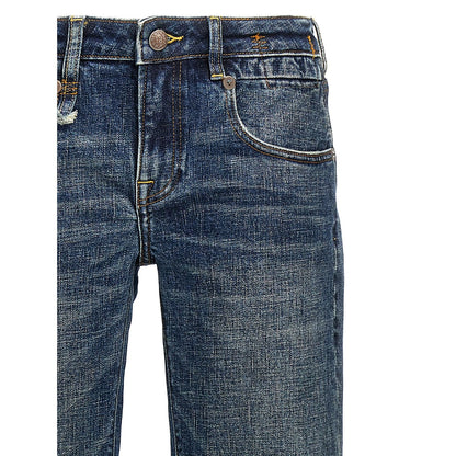 R13 Blue Cotton Flared Jeans