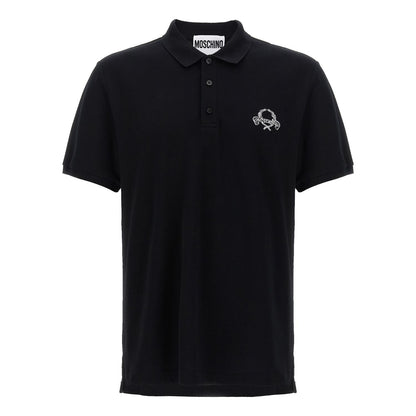 Moschino Black Cotton Polo Shirt