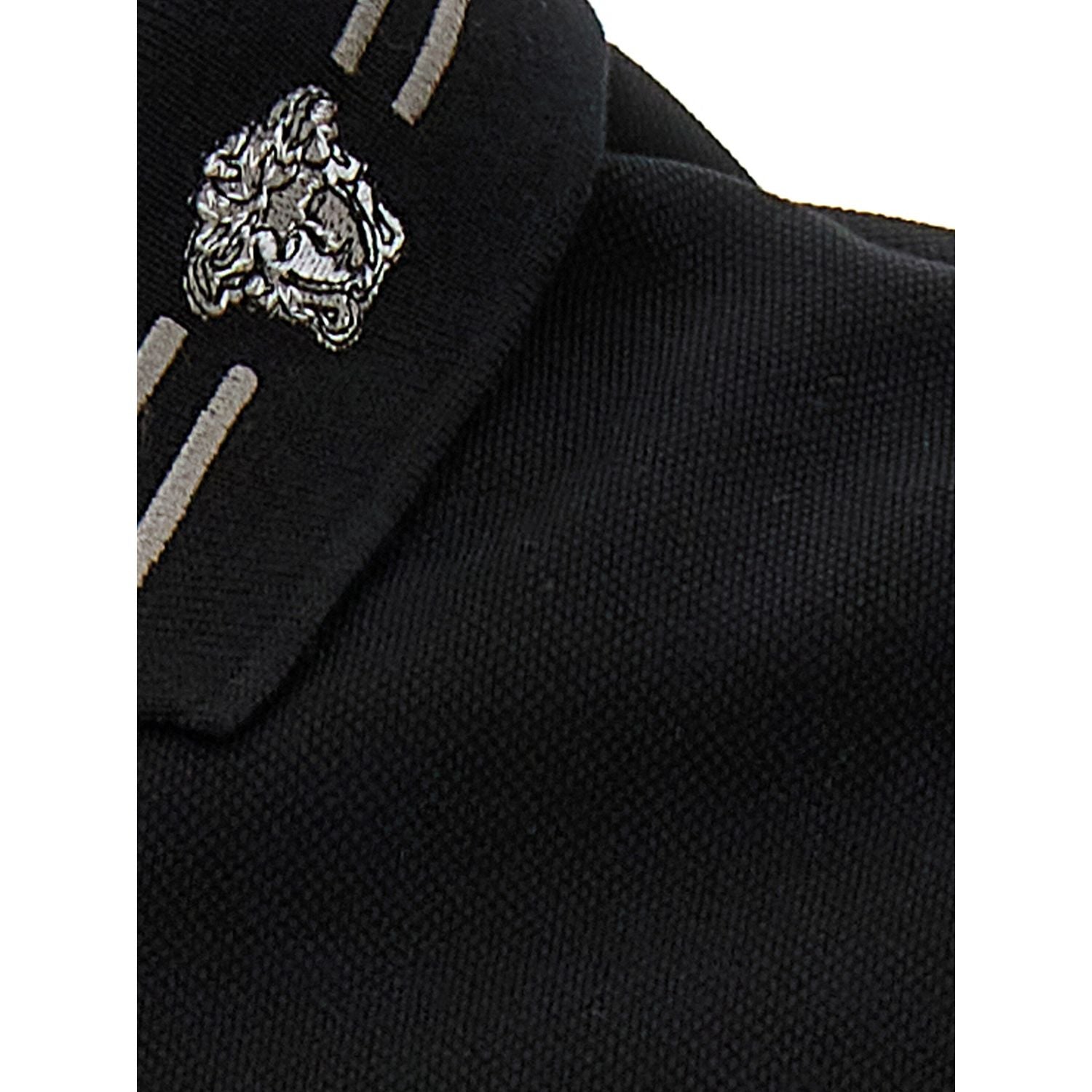 Versace Black Cotton Polo Shirt