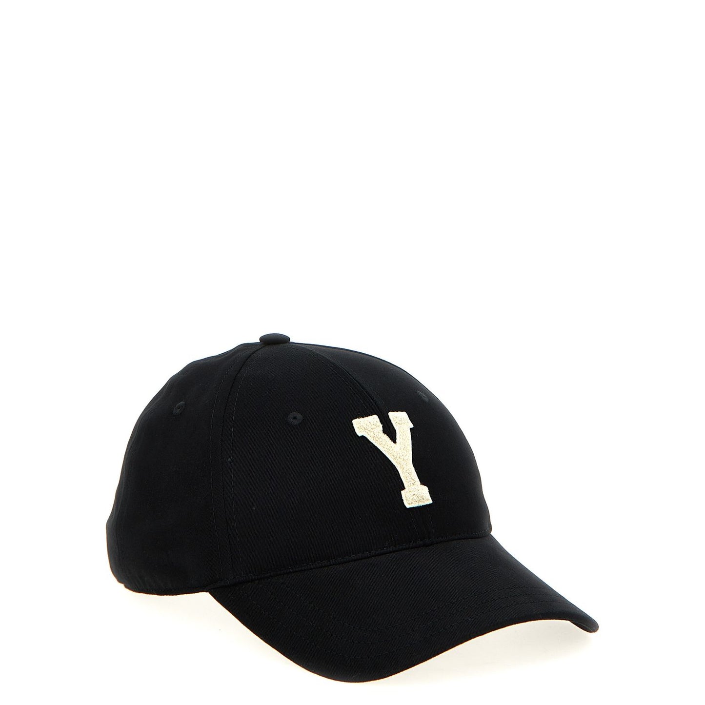 Saint Laurent Black Cotton Cap (Baseball Hat)