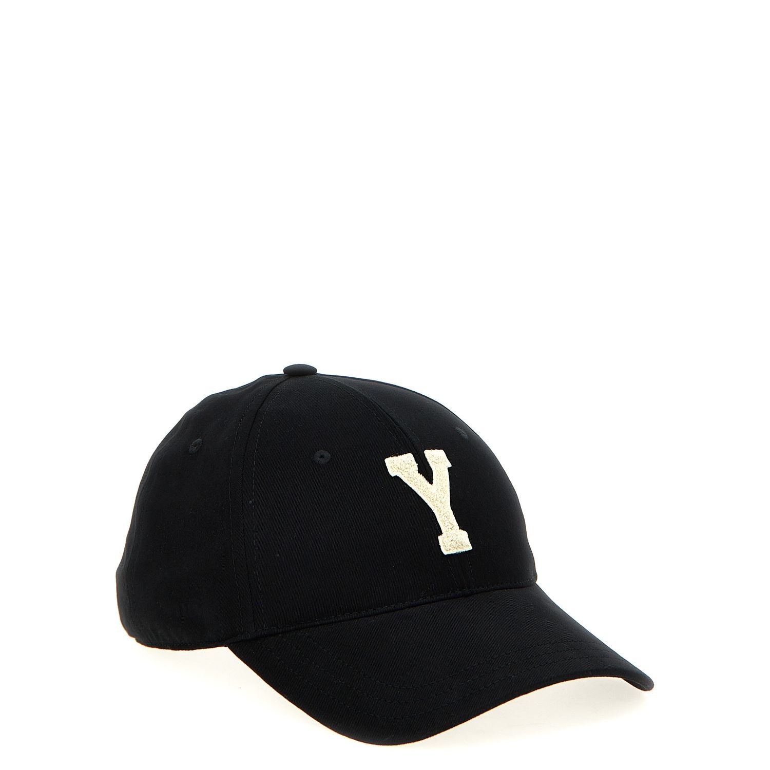 Saint Laurent Black Cotton Cap (Baseball Hat)
