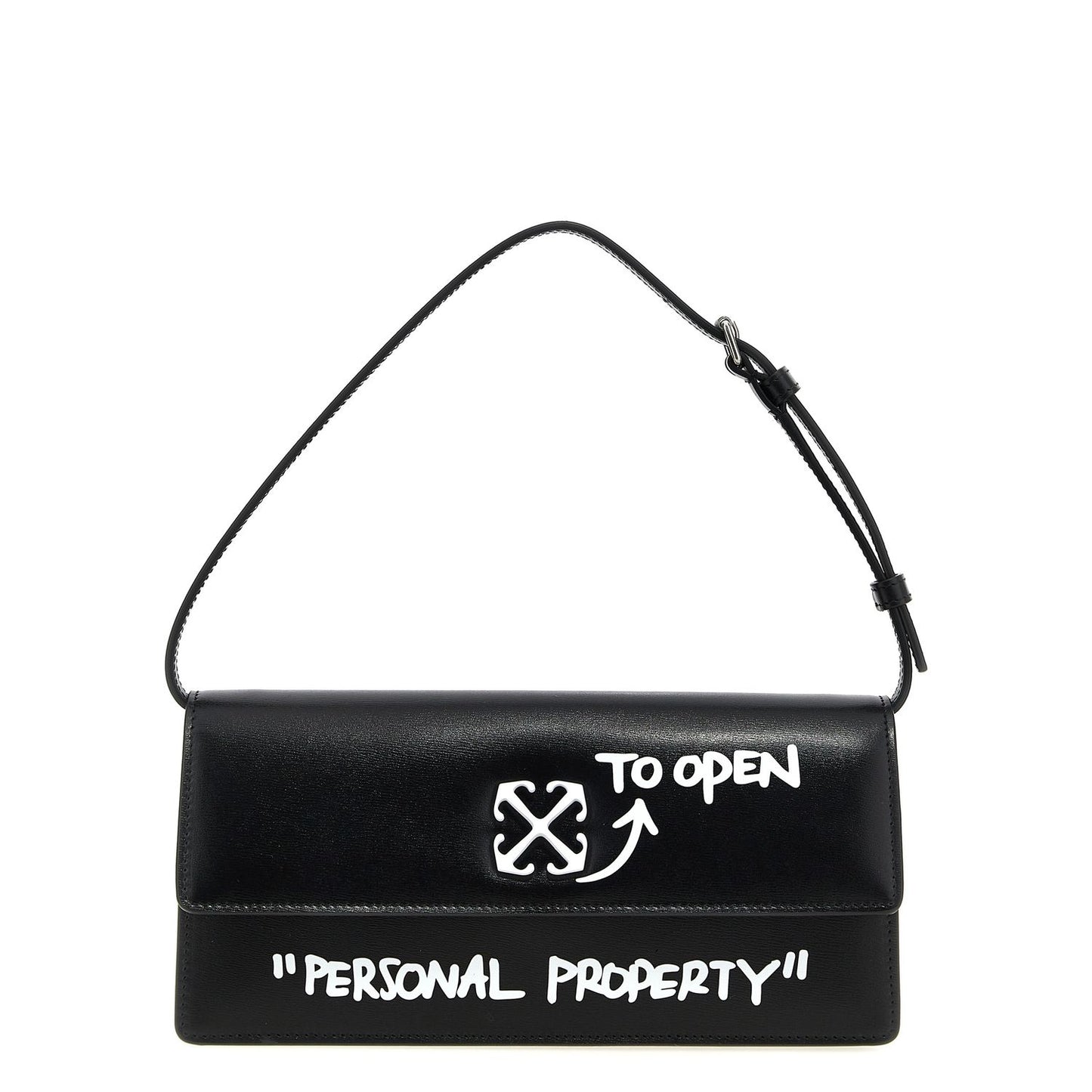 Off-White Bicolor Calfskin Shoulder Bag