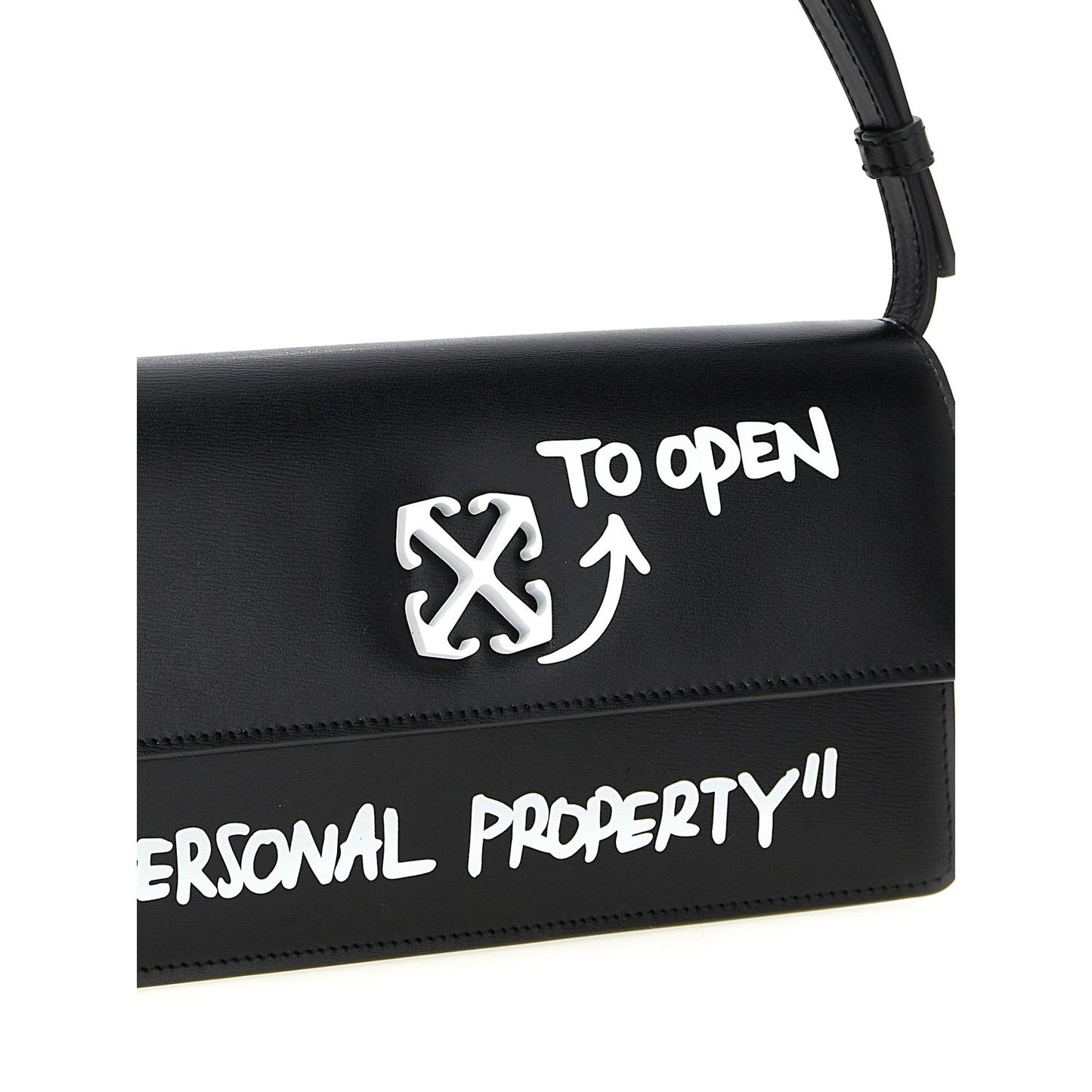 Off-White Bicolor Calfskin Shoulder Bag