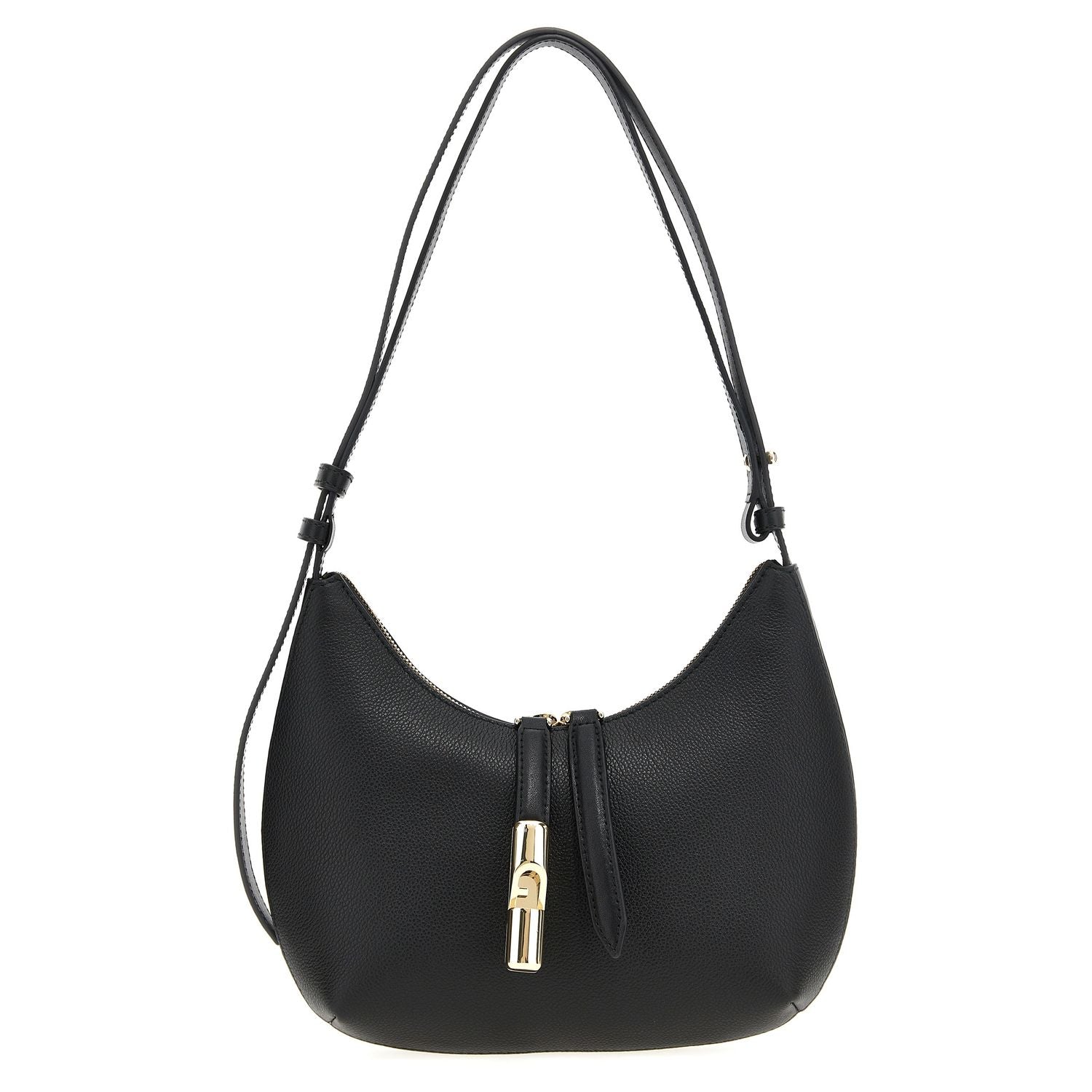 Furla Black Leather Shoulder Bag