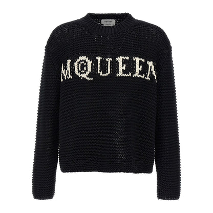 Alexander McQueen Bicolor Cotton Cardigan